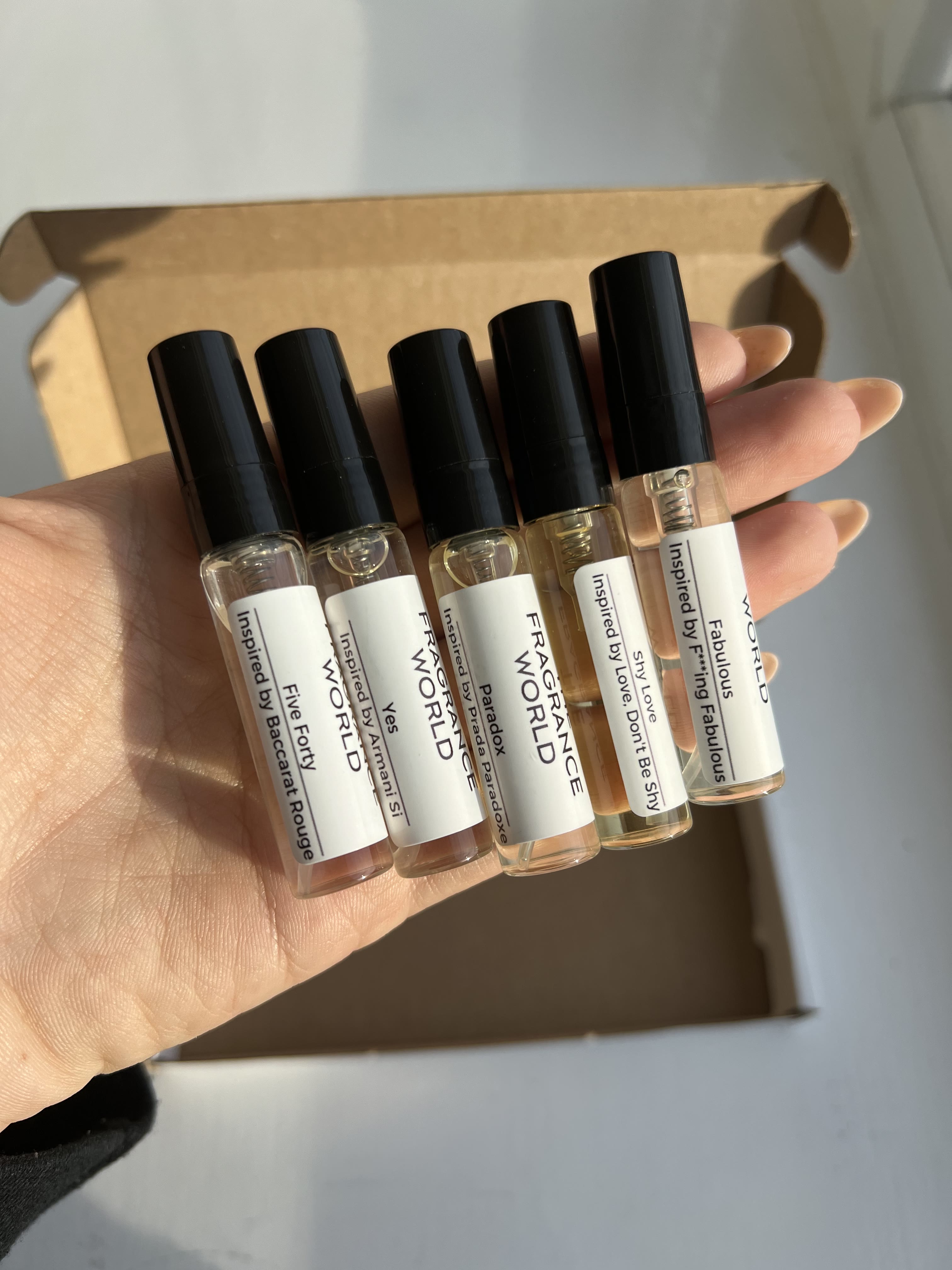 Customer holding TFW samples